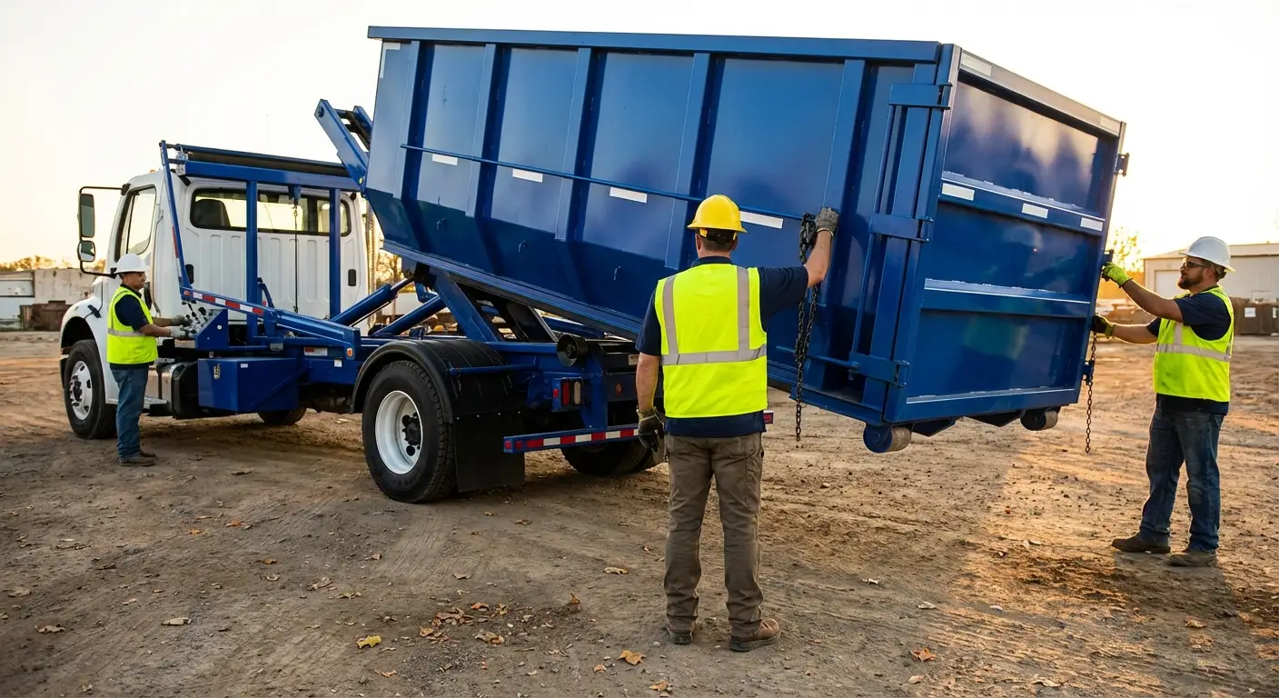 Commercial debris containment dumpster in Redwood City, CA
