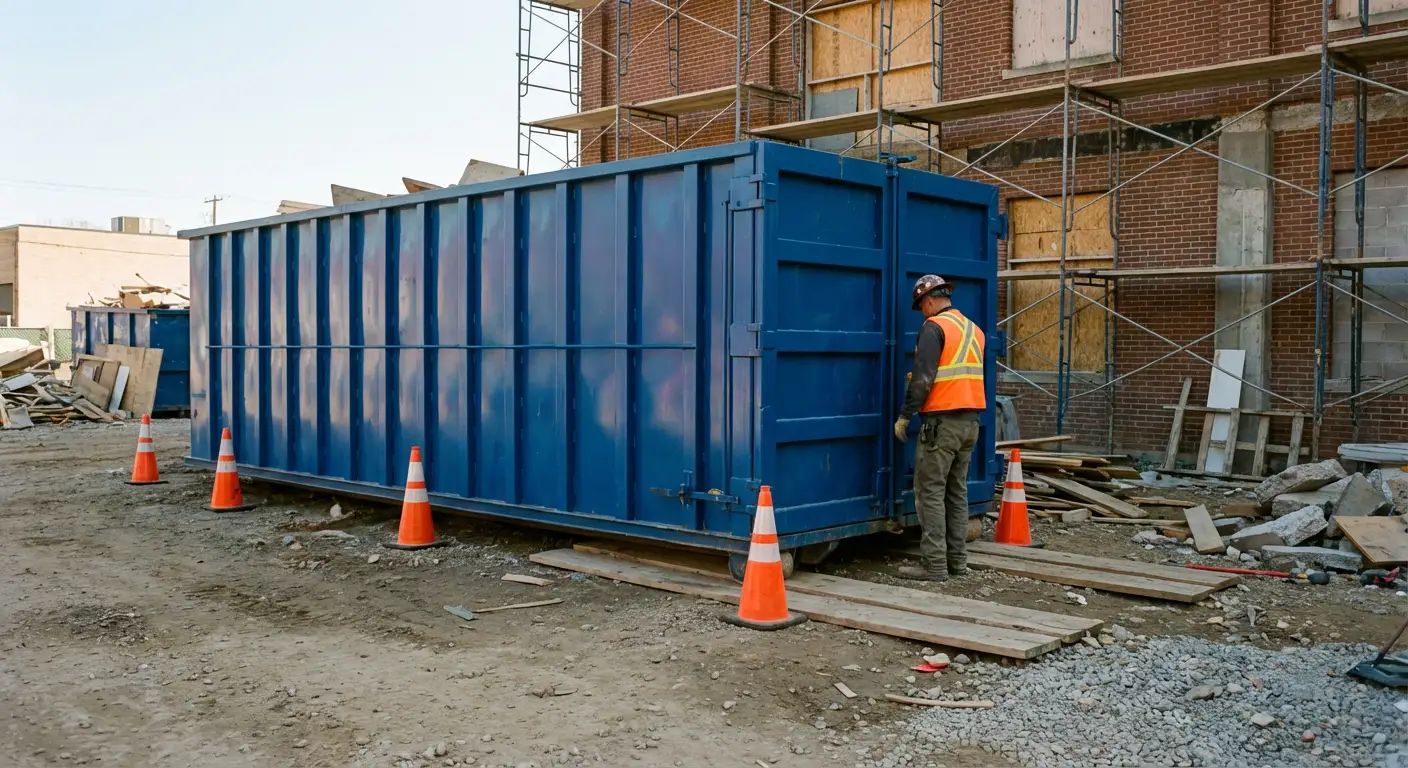 Safety inspection of dumpster placement site in Redwood City, CA