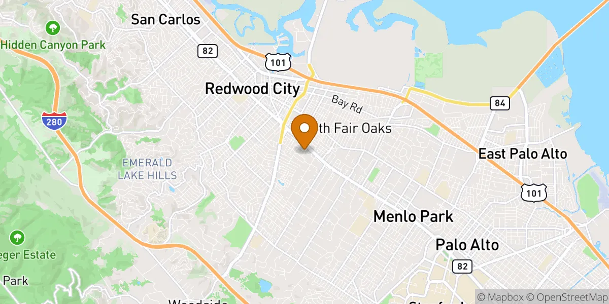 Redwood City neighborhood map in Redwood City, CA