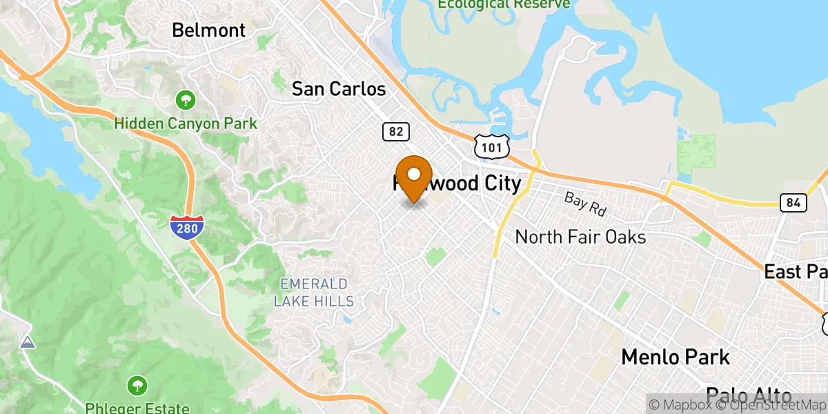  neighborhood map in Redwood City, CA