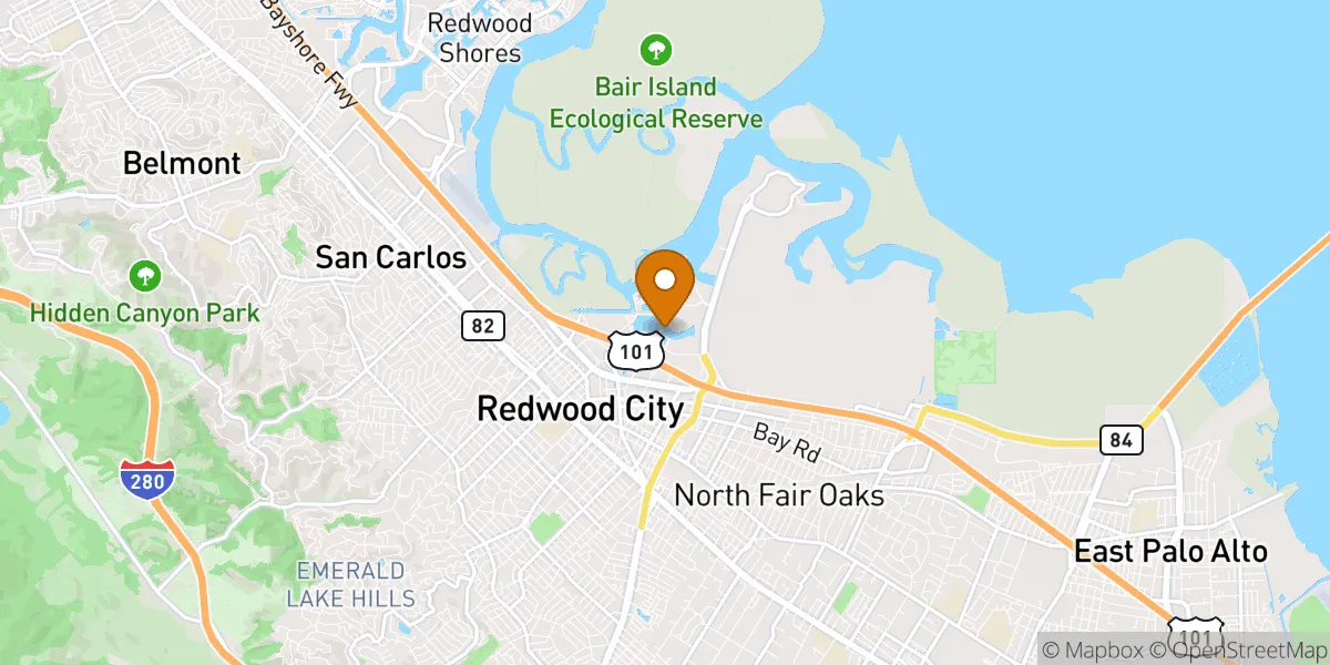 neighborhood map in Redwood City, CA